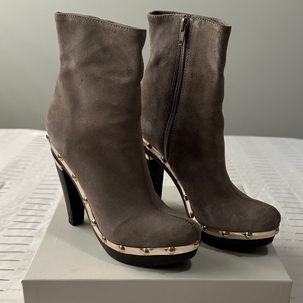 Diane Von Furstenberg Heel Suede Booties